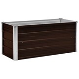 vidaXL Plantenbak verhoogd 100x40x45 cm gegalvaniseerd staal bruin