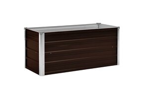 Verhoogde Plantenbak van Staal, 100x40x45 cm, Bruin - 29% Korting!
