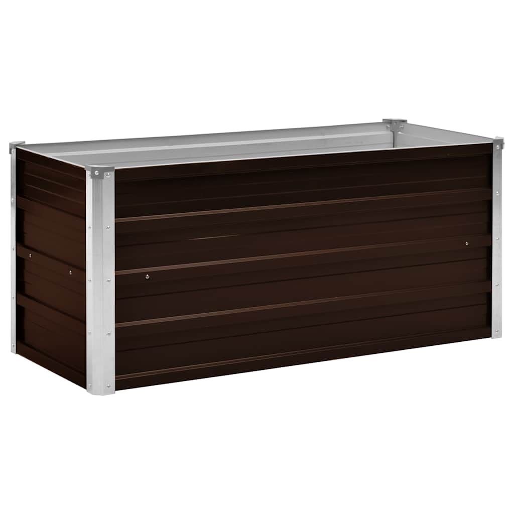vidaXL Plantenbak verhoogd 100x40x45 cm gegalvaniseerd staal bruin
