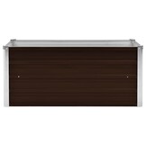 vidaXL Plantenbak verhoogd 100x40x45 cm gegalvaniseerd staal bruin