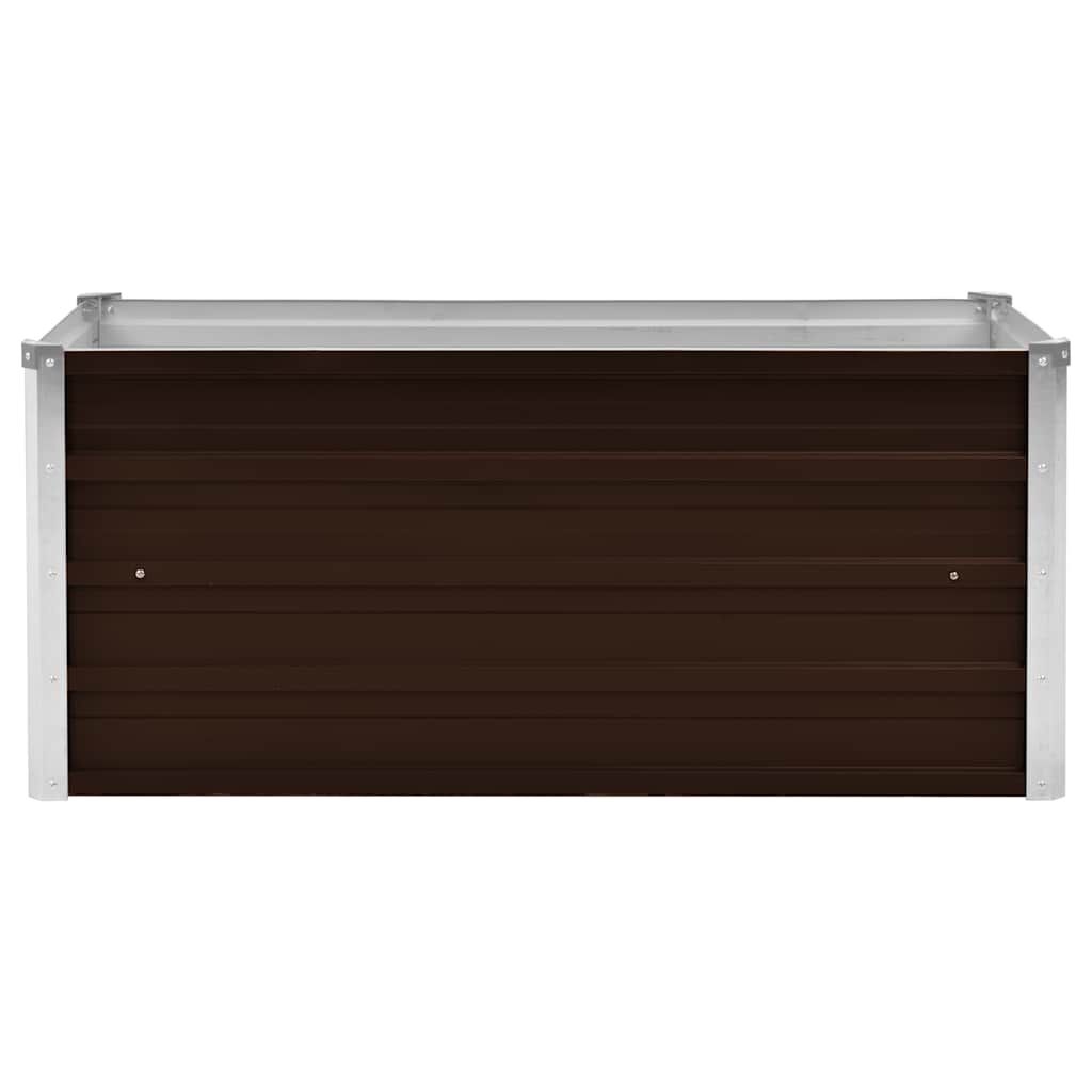 vidaXL Plantenbak verhoogd 100x40x45 cm gegalvaniseerd staal bruin