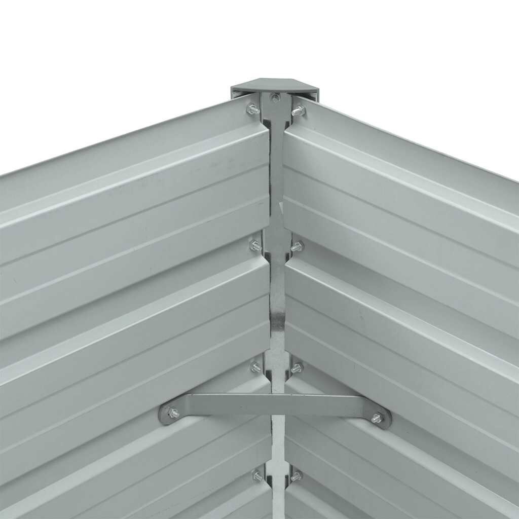 vidaXL Plantenbak verhoogd 100x40x45 cm gegalvaniseerd staal bruin