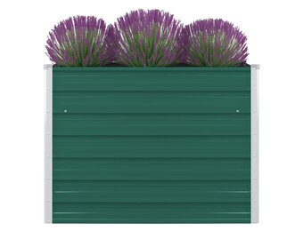 Plantenbak Verhoogd Staal Groen 100x100x77 cm - 40% Korting