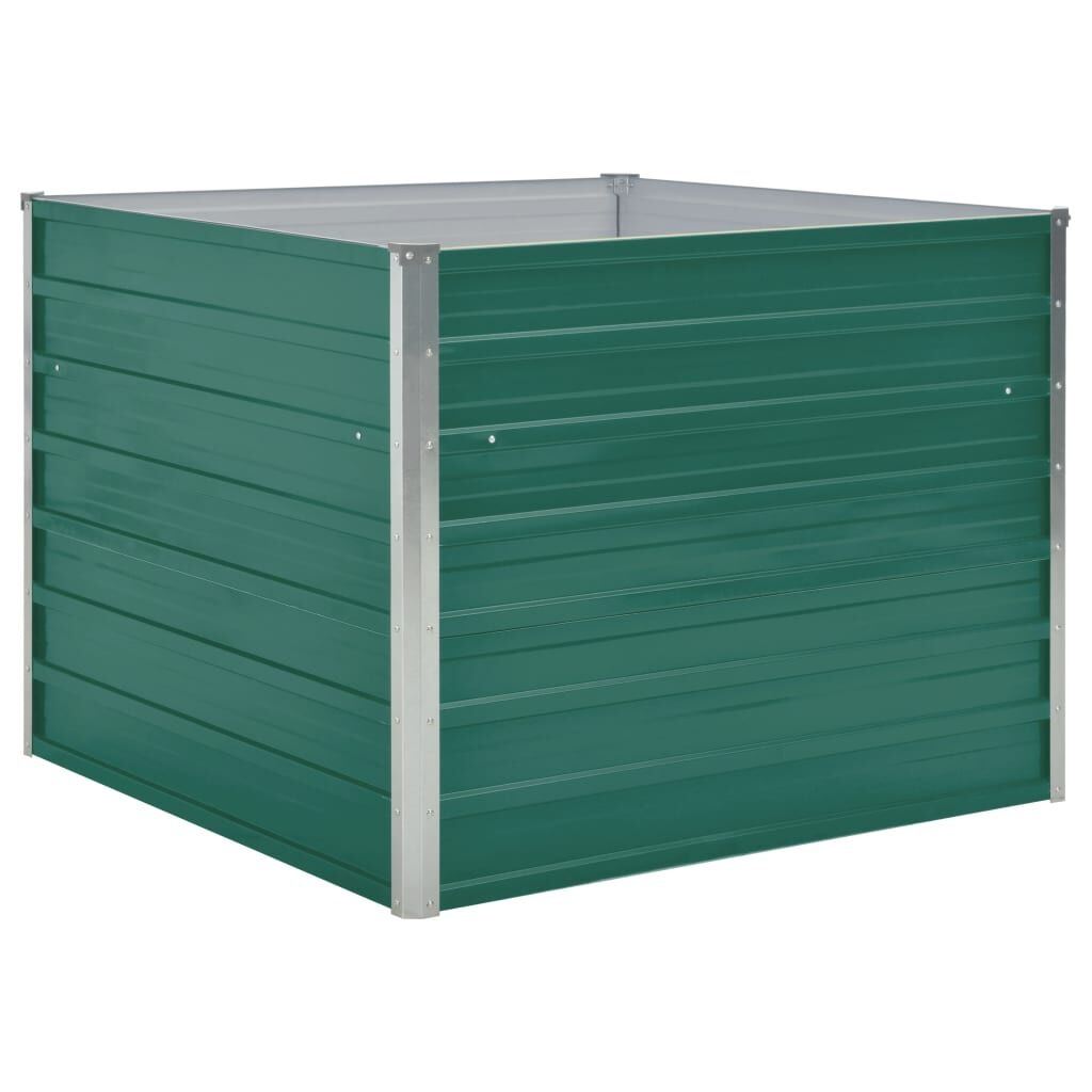 Plantenbak Verhoogd Staal Groen 100x100x77 cm - 40% Korting