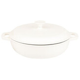 Glazen Braadpan Ovenschaal Rond 5 Liter met Deksel | Oven Magnetron Vriezer Vaatwasser geschikt | 25 cm