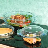 Glazen Braadpan Ovenschaal Rond 5 Liter met Deksel | Oven Magnetron Vriezer Vaatwasser geschikt | 25 cm