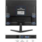 Wstirhy 17 inch LED Monitor 1280 x 1024 HDMI VGA - Zwart