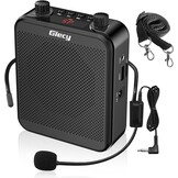 Draagbare spraakversterker met microfoon, hoofdtelefoon, 30 W, oplaadbare batterij, 2800 mAh, krachtig geluidssysteem voor leraren, gidsen, trainers, presentatoren