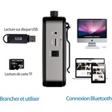 Draagbare spraakversterker met microfoon, hoofdtelefoon, 30 W, oplaadbare batterij, 2800 mAh, krachtig geluidssysteem voor leraren, gidsen, trainers, presentatoren