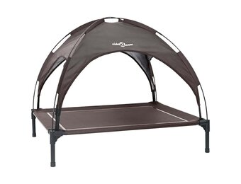 vidaXL Hondenbed 90 x 81 x 80,5 cm Staal Bruin
