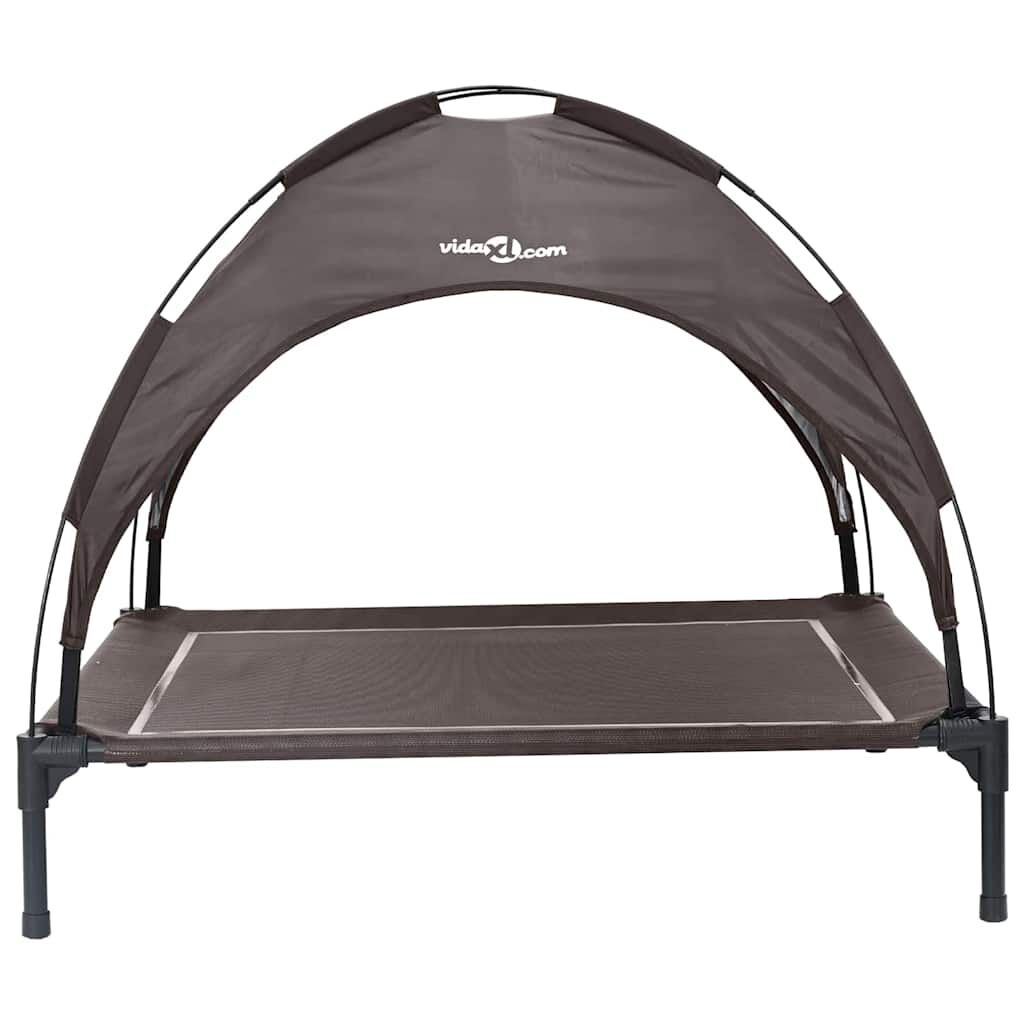 vidaXL Hondenbed 90 x 81 x 80,5 cm Staal Bruin