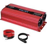 LVYUAN Spanningsomvormer 24V naar 230V 1500W-3000W Rood 24VM1500WLCD-R