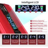 LVYUAN Spanningsomvormer 24V naar 230V 1500W-3000W Rood 24VM1500WLCD-R