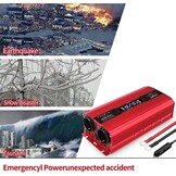 LVYUAN Spanningsomvormer 24V naar 230V 1500W-3000W Rood 24VM1500WLCD-R
