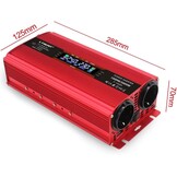 LVYUAN Spanningsomvormer 24V naar 230V 1500W-3000W Rood 24VM1500WLCD-R