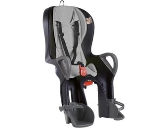 OKBABY 10+ - Verstelbaar fietsstoeltje achterop voor kinderen tot 22 kg - zwart en grijs