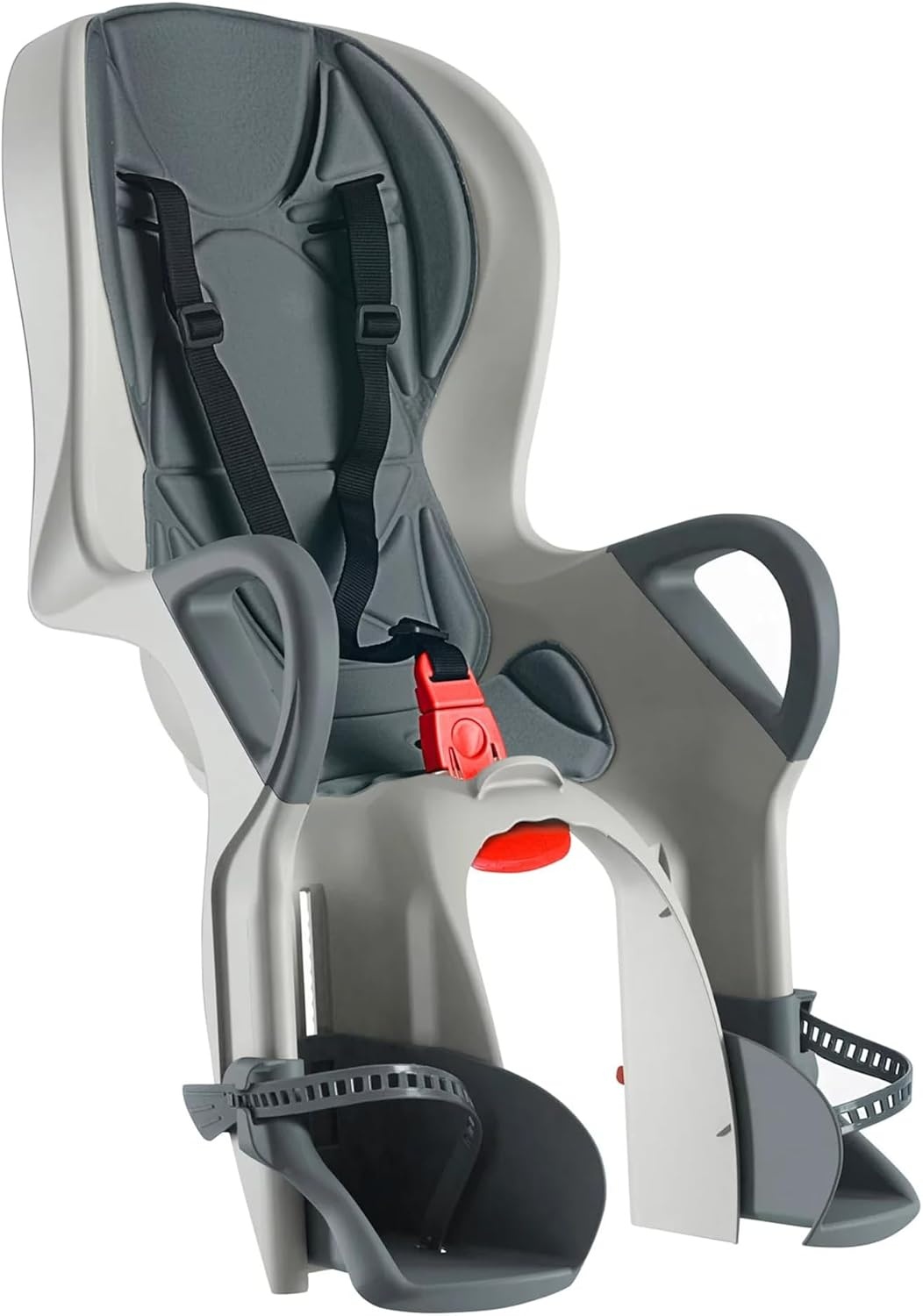 OKBABY 10+ - Verstelbaar fietsstoeltje achterop voor kinderen tot 22 kg - zwart en grijs