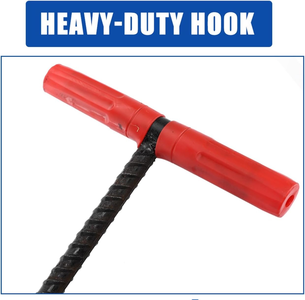 Operitacx Kanaaldeksellifter, 45 cm schachtdekselhaak, haak, hefgereedschap, schachtdekselhaak, ijzeren t-haak, trekhaak voor slagershop, zwart
