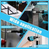 Ecarke Accu-klinknageltangset, compatibel met Makita accu 18V Li-Ion, borstelloze klinknagelpistool met 20 klinknagels in drie maten (3,2/4,0/4,8 mm) & ledlicht, ideaal voor autoreparaties en