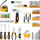 DEKO 126-delig elektrisch gereedschap combo-set met 8 V accuboor, 10 mm 3/8 inch keyless Chuck, professionele en huishoudelijke gereedschapsset, doe-het-zelf, voor tuin, kantoor, huisreparatie
