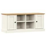 vidaXL Schoenenbank VIGO 106x35x40 cm massief grenenhout wit