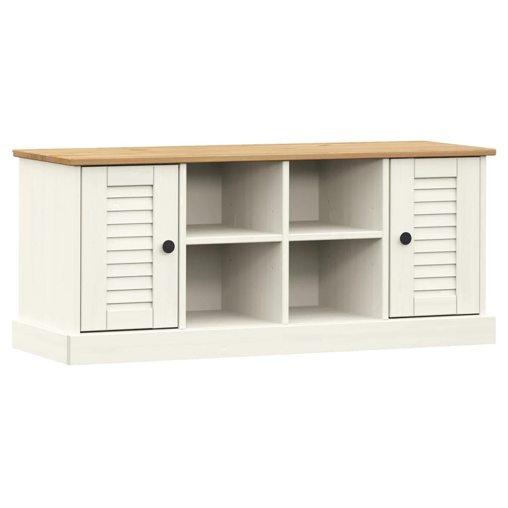vidaXL Schoenenbank VIGO 106x35x40 cm massief grenenhout wit