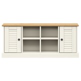 vidaXL Schoenenbank VIGO 106x35x40 cm massief grenenhout wit