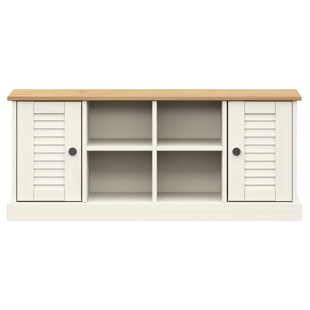 vidaXL Schoenenbank VIGO 106x35x40 cm massief grenenhout wit