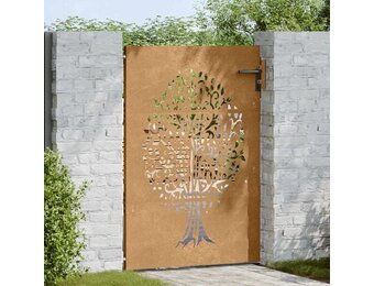 vidaXL Poort 85x150 cm boomontwerp cortenstaal