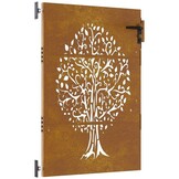 vidaXL Poort 85x150 cm boomontwerp cortenstaal