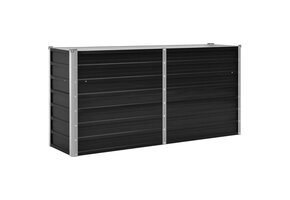 Verhoogde Plantenbak Staal Antraciet 160x40x77 cm - 34% Korting