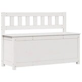 vidaXL Bankje 110x41x76,5 cm massief grenenhout wit