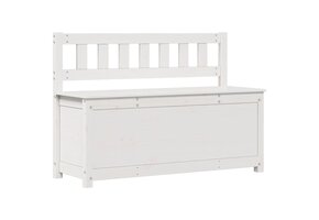 Houten Bankje 110cm - Massief Grenenhout Wit - 35% Korting