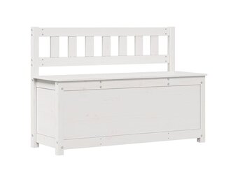vidaXL Bankje 110x41x76,5 cm massief grenenhout wit