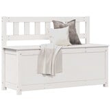 vidaXL Bankje 110x41x76,5 cm massief grenenhout wit