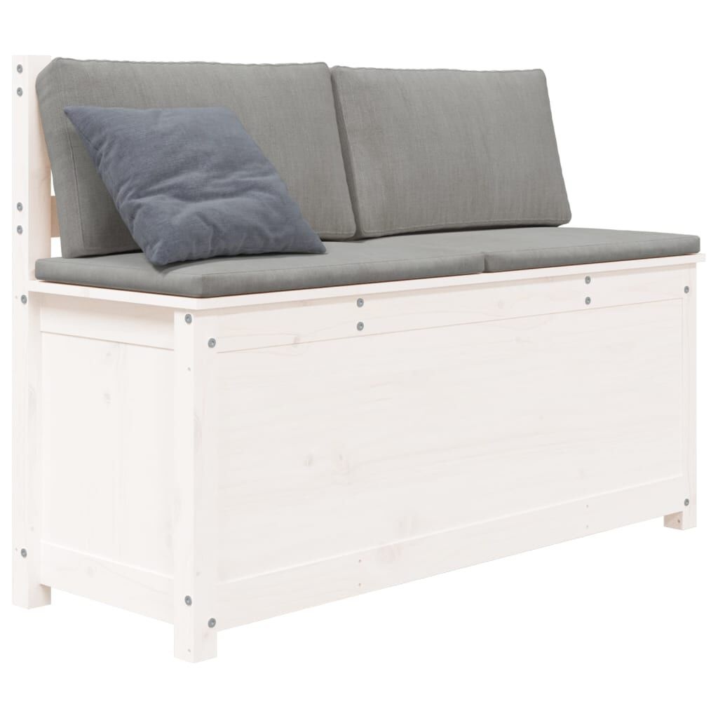 vidaXL Bankje 110x41x76,5 cm massief grenenhout wit
