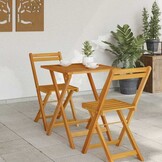 vidaXL Tuinstafel Naturel 60 x 60 x 72 cm Massief Acaciahout