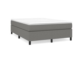 vidaXL Bedframe zonder matras stof donkergrijs 140x200 cm
