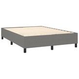 vidaXL Bedframe zonder matras stof donkergrijs 140x200 cm