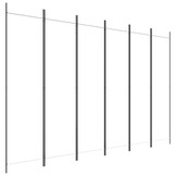 vidaXL Kamerscherm met 6 panelen 300x200 cm stof wit
