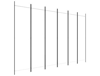 vidaXL Kamerscherm met 6 panelen 300x200 cm stof wit