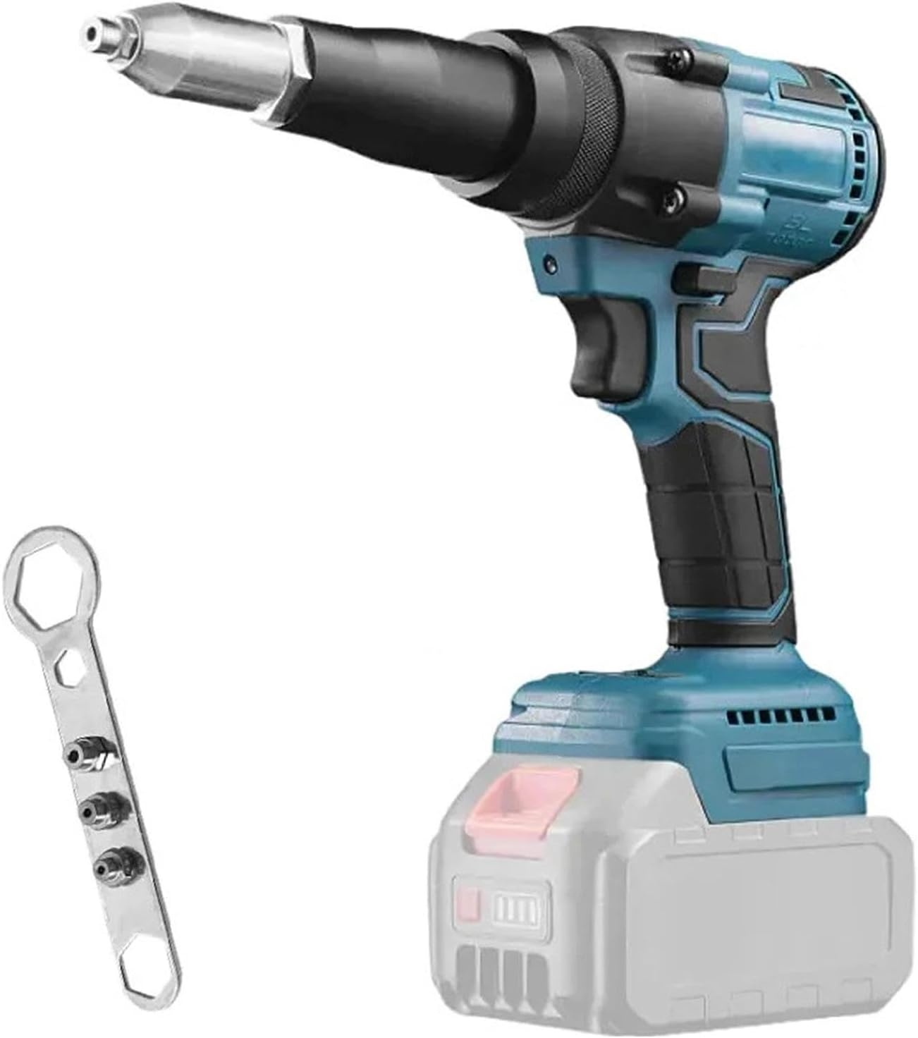 Accu Klinknageltang compatibel met Makita 18V (zonder accu)‌ | Borstelloze Elektrische Popklinknageltang 25.000N Klinknagelpistool voor Blinde Klinknagels van 2,4-4,8 mm