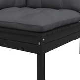 VidaXL Tuinbank 2-zits Grenenhout Zwart - 35% Korting