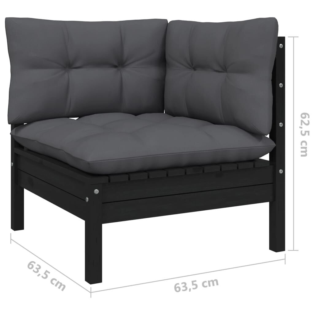 VidaXL Tuinbank 2-zits Grenenhout Zwart - 35% Korting