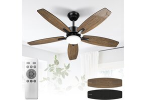 Plafondventilator 106cm met LED & Afstandsbediening - 34% Korting