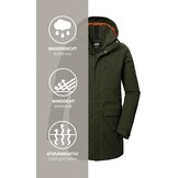 killtec Kow 80 Mn Prk heren Functionele parka/parka met afritsbare capuchon
