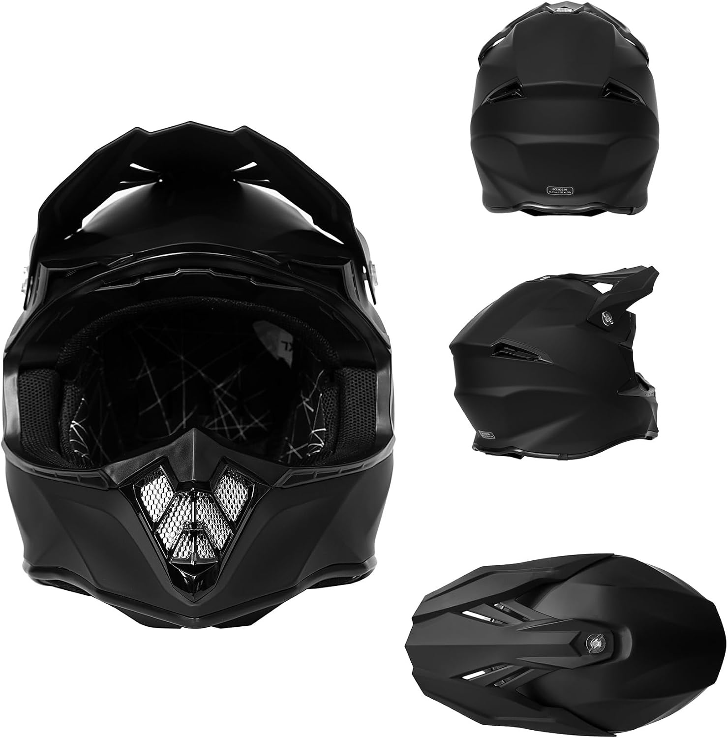 Motorcrosshelm voor heren en dames, ECE22.06 goedgekeurd, jeugdmotorhelmen, fietshelm voor volwassenen, motorcrosshelmen voor integraalhelm voor alle terreinen, vier seizoenen