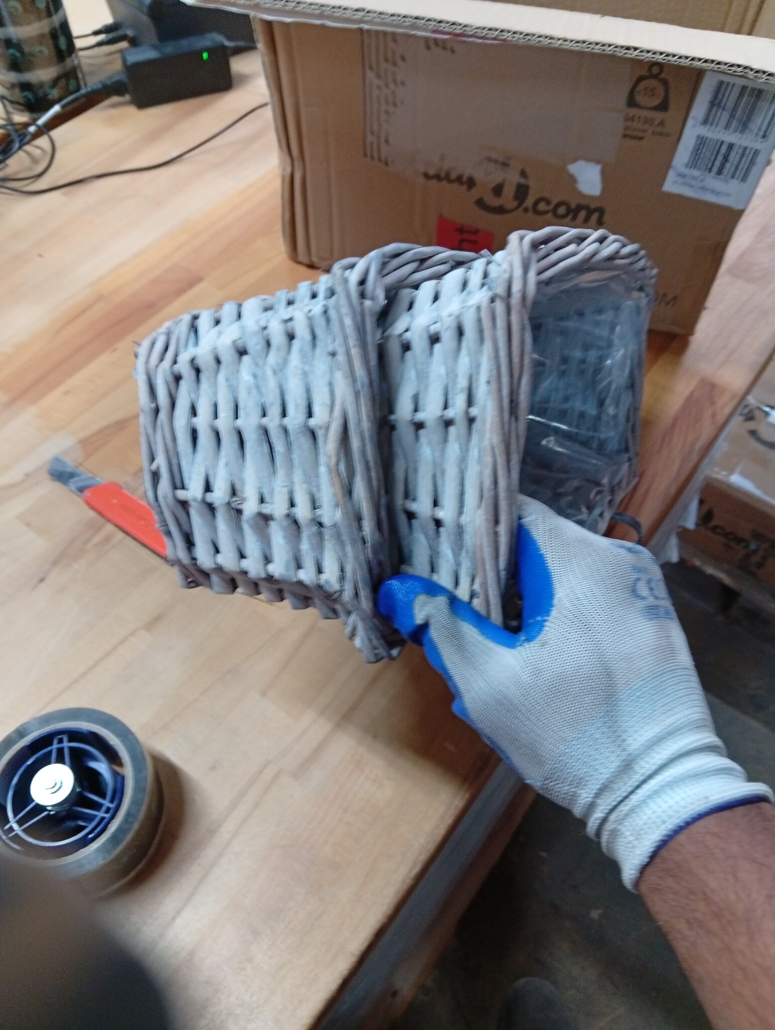 vidaXL Balkonbakken 2 st 40 cm wicker met PE-voering