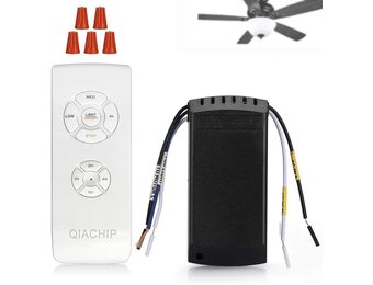 QIACHIP Universal Ceiling Fan Remote Control Kit, Wireless Ceiling Fan Lamp Remote Control Kit and Light Control Switch Timer Control for Space Cooling 220V 230V - Maat 1 Satz