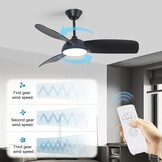 QIACHIP Universal Ceiling Fan Remote Control Kit, Wireless Ceiling Fan Lamp Remote Control Kit and Light Control Switch Timer Control for Space Cooling 220V 230V - Maat 1 Satz
